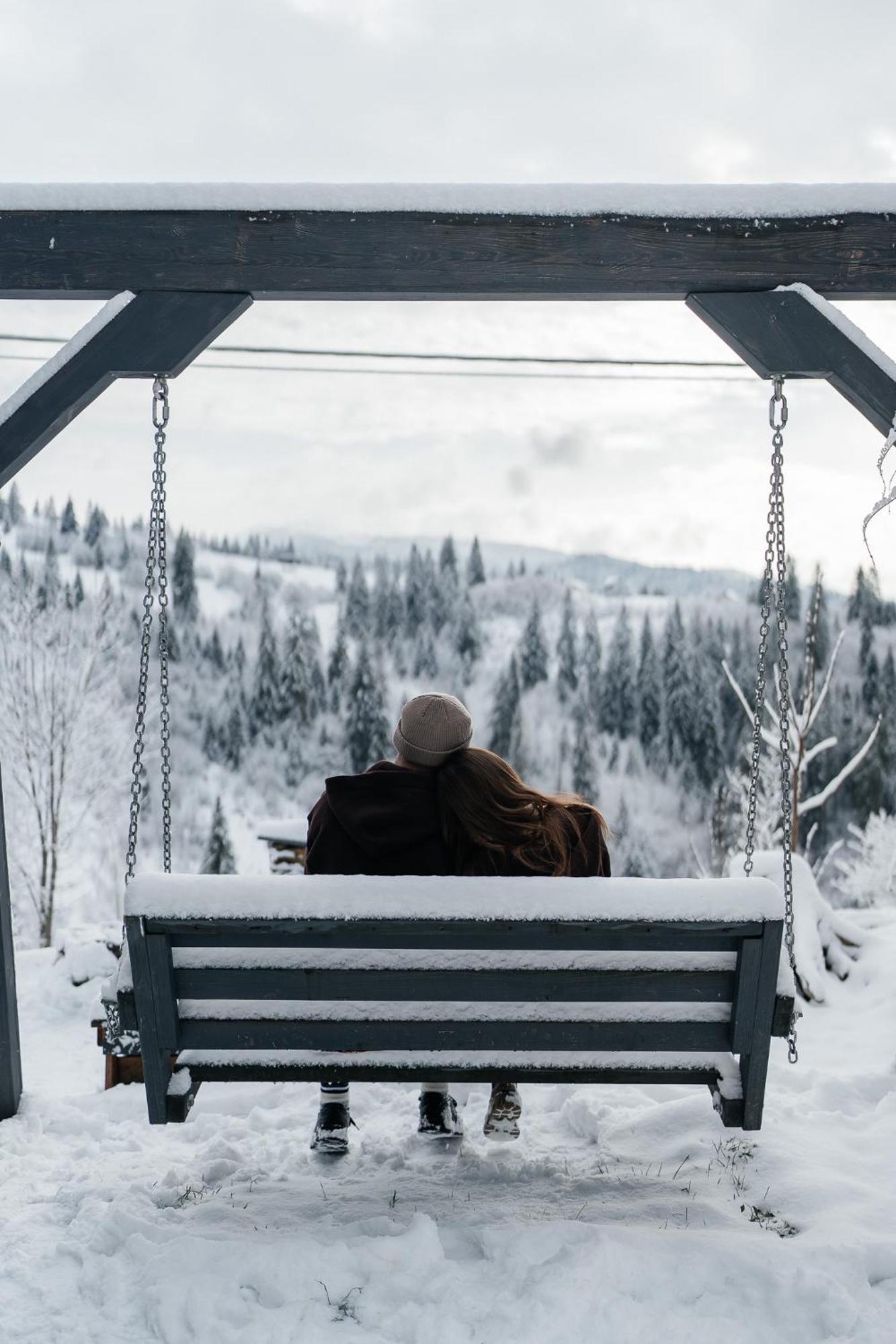 Карпатське Hygge Котедж Для Двох З Чаном-Джакузі У Горах Slavske Luaran gambar